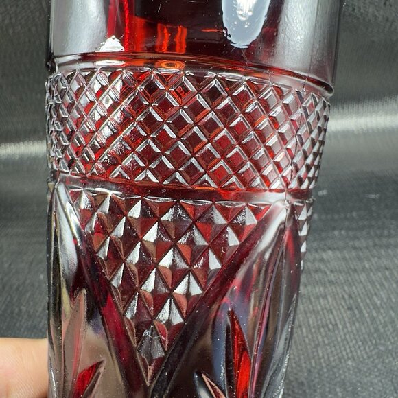 Luminarc Cristal D'Arques Durand Antique Ruby Red Tumbler Glass France Set 4 - Picture 7 of 13